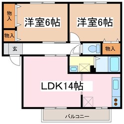 シャン・ド・フルールＡの物件間取画像